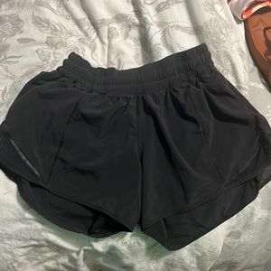 Size 4 Black Lululemon Hotty Hot shorts